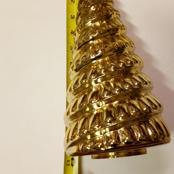 Old East Main Glass Tree Cone Tea-lamp Cover Christmas Anytime Vtge Coll… - Picture 4 of 4